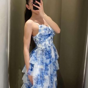 Φόρεμα White-Blue