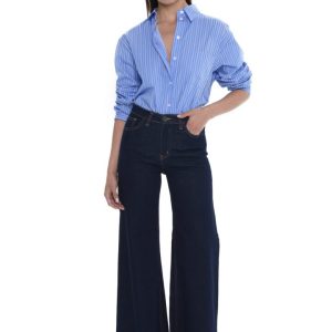 Naomi Elastic Ocean Pants – Blue