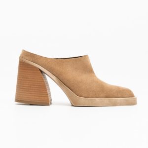 Western mules πούρο καστόρι με ψηλό τακούνι