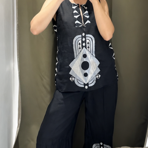 Nema Resort Wear black linen shirt