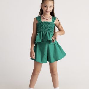 T7117 Bubblegum Forest Set – Perlum Top & Shorts