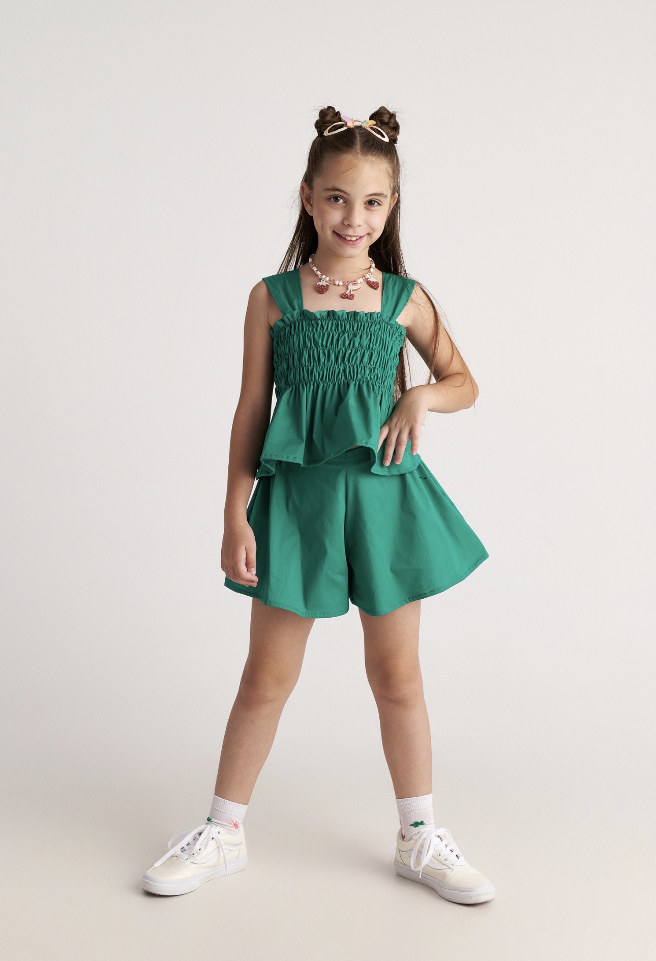 T7117 Bubblegum Forest Set – Perlum Top & Shorts