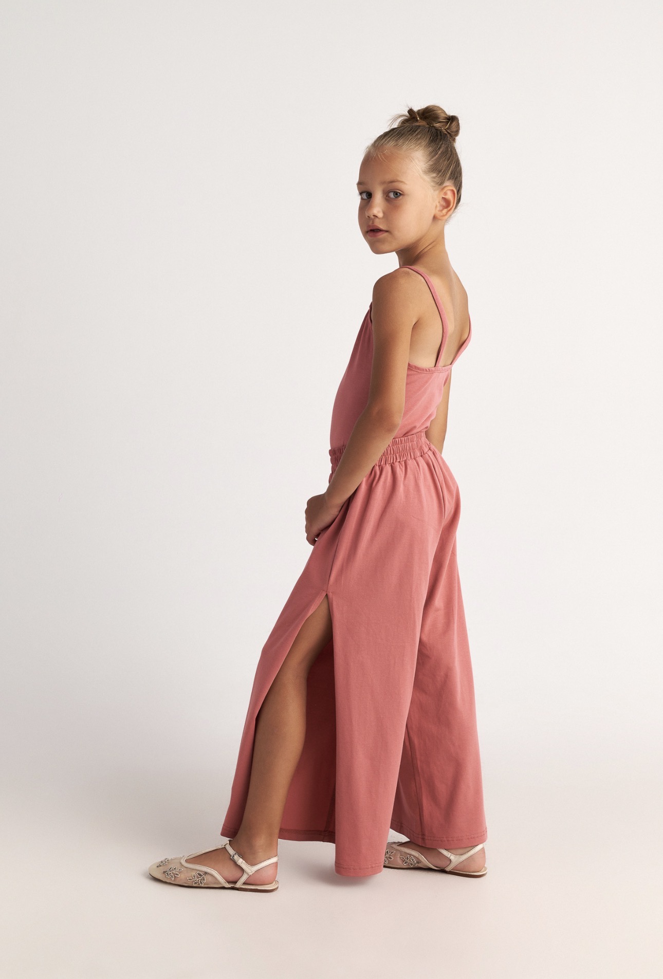 T7223 Ballet School Body And Wide Leg Pants Set