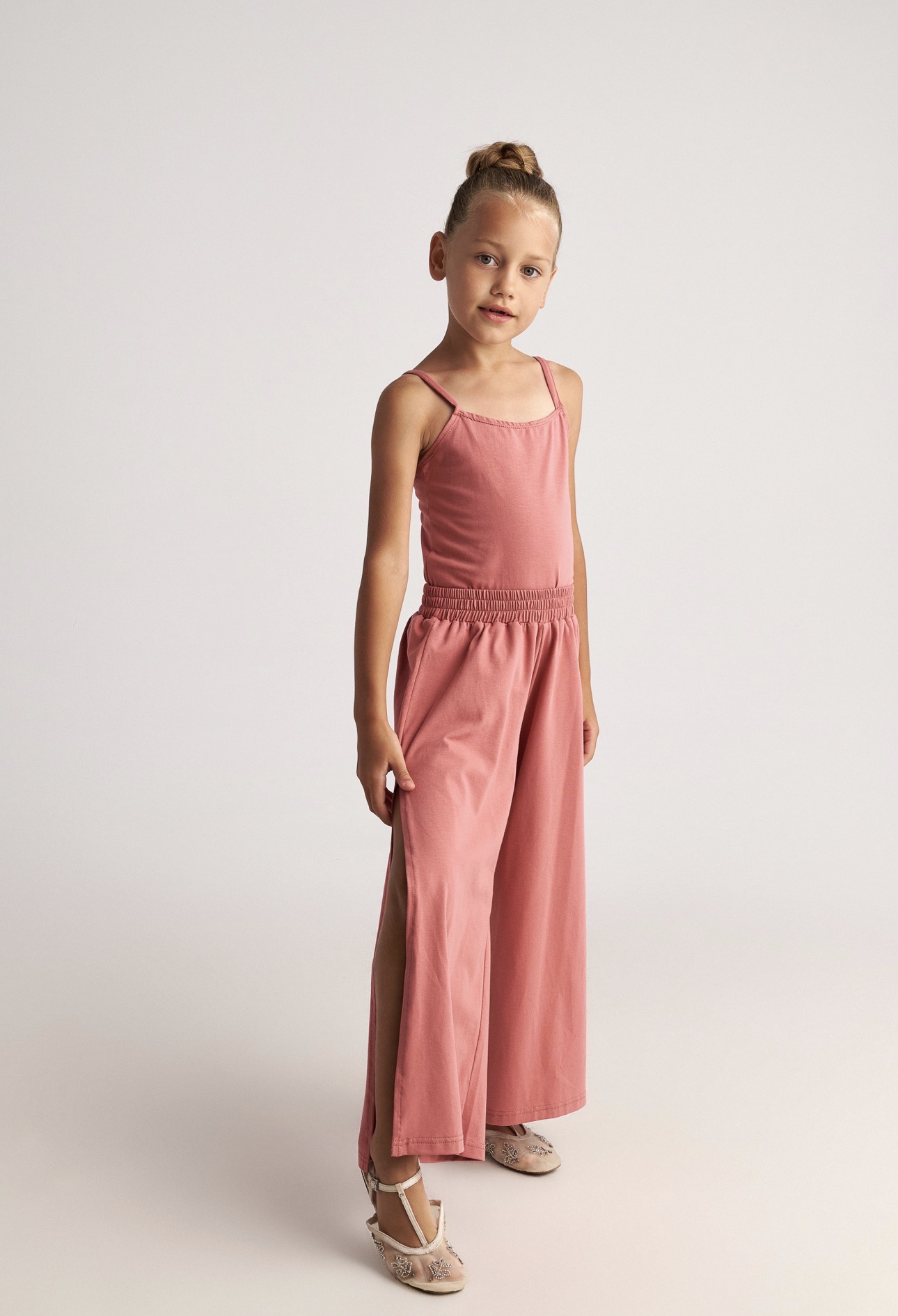 T7223 Ballet School Body And Wide Leg Pants Set - Image 2