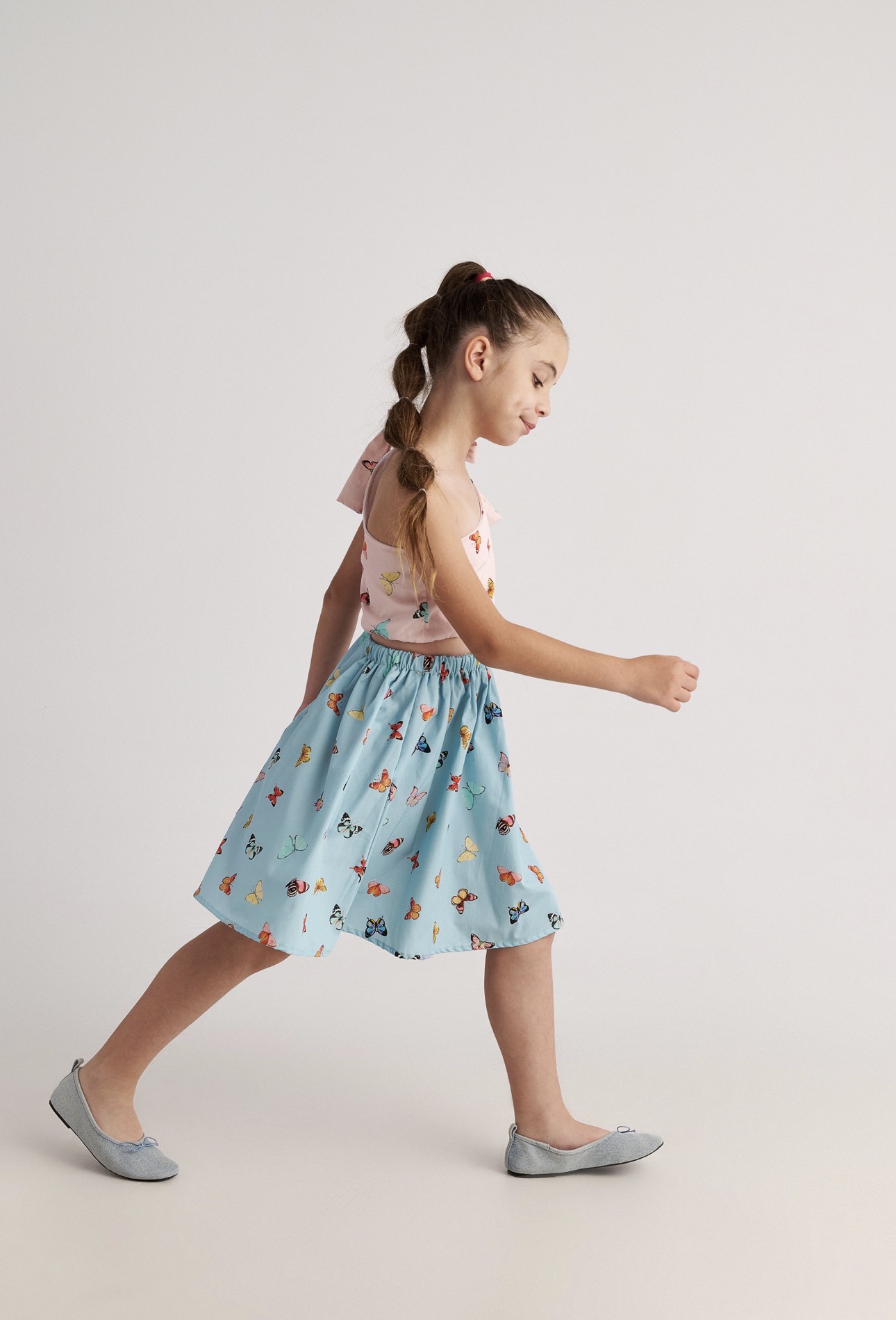 T7109 Butterfly Sky One Shoulder Bicolour Dress - Image 2