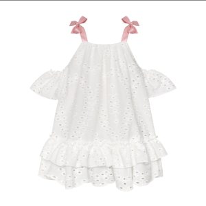 T7250 The Flower Girls Broderie Ruffle Dress