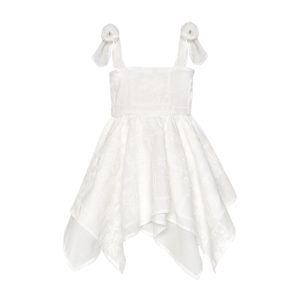 T7252 The Flower Girls Asymmetric Scarf Embroidered Baby Dress