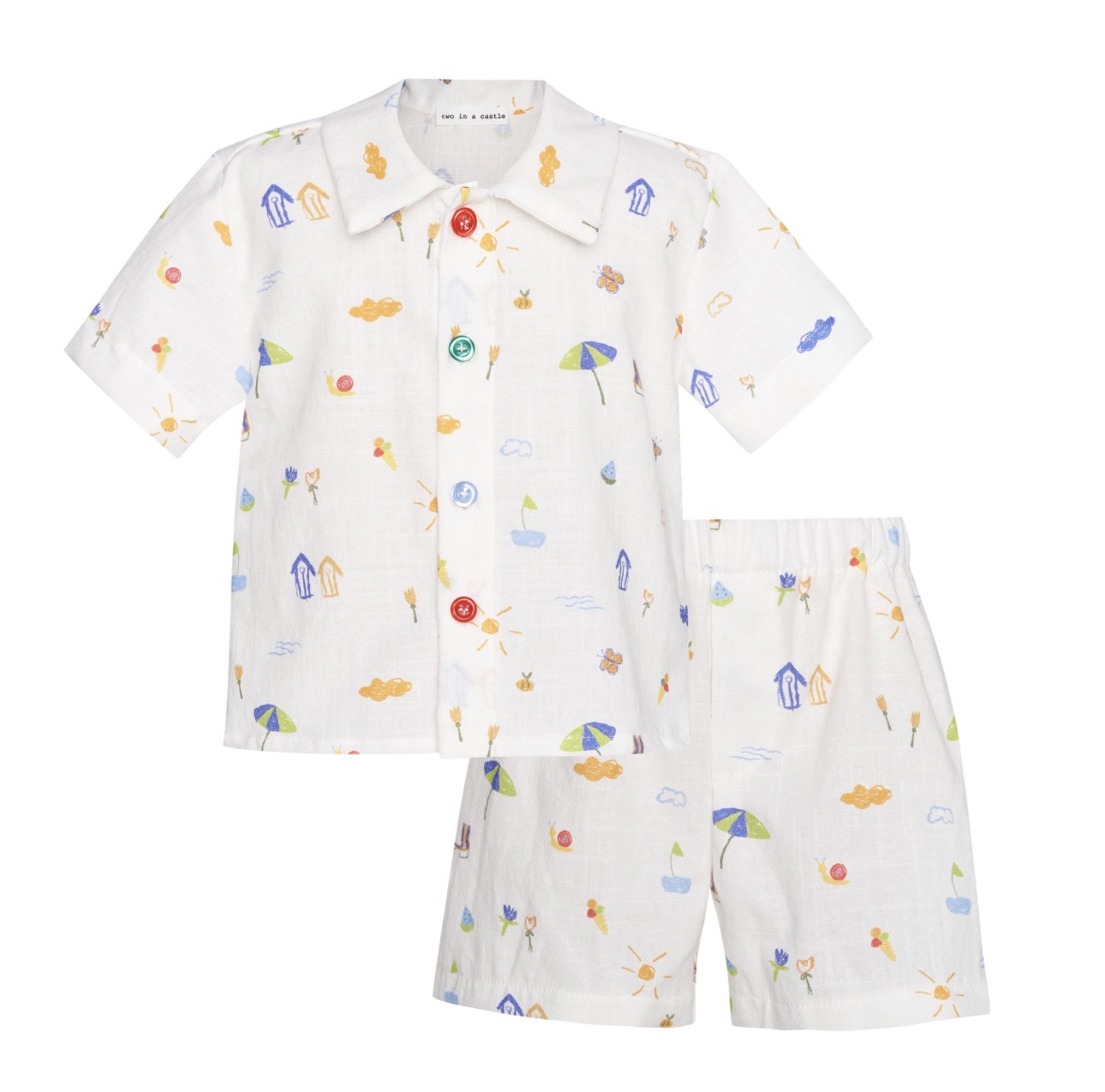 T7301 Islander Hawaii Shirt And Shorts Baby Set