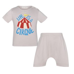 T7324 Circus Life Logo Top And Slouchy Shorts Baby Set