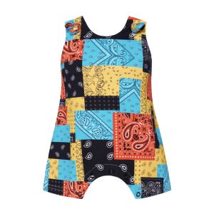 T7395 Little Pirate Allover Printed Newborn Romper