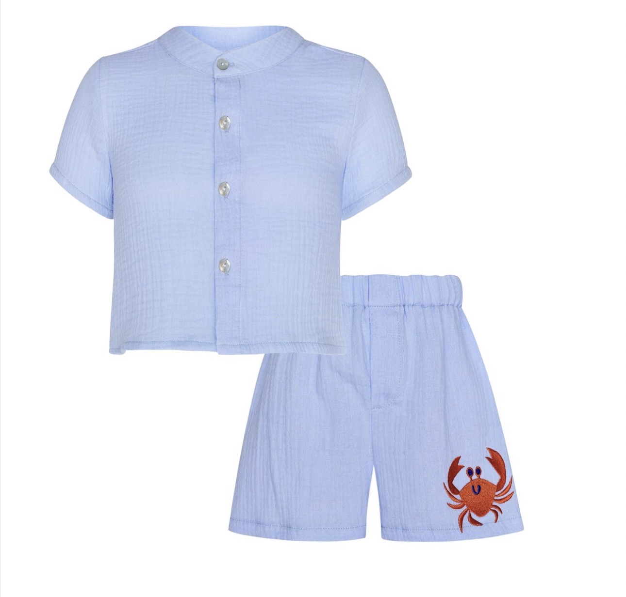 Crab King Mao Short-sleeve Shirt And Shorts Baby