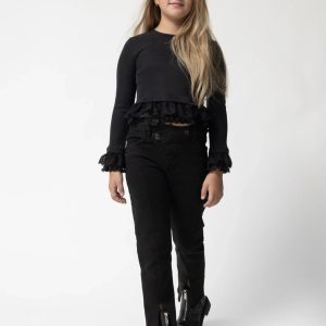 Alice Παιδικό Παντελόνι Τζιν Ψηλόμεσο Μαύρο