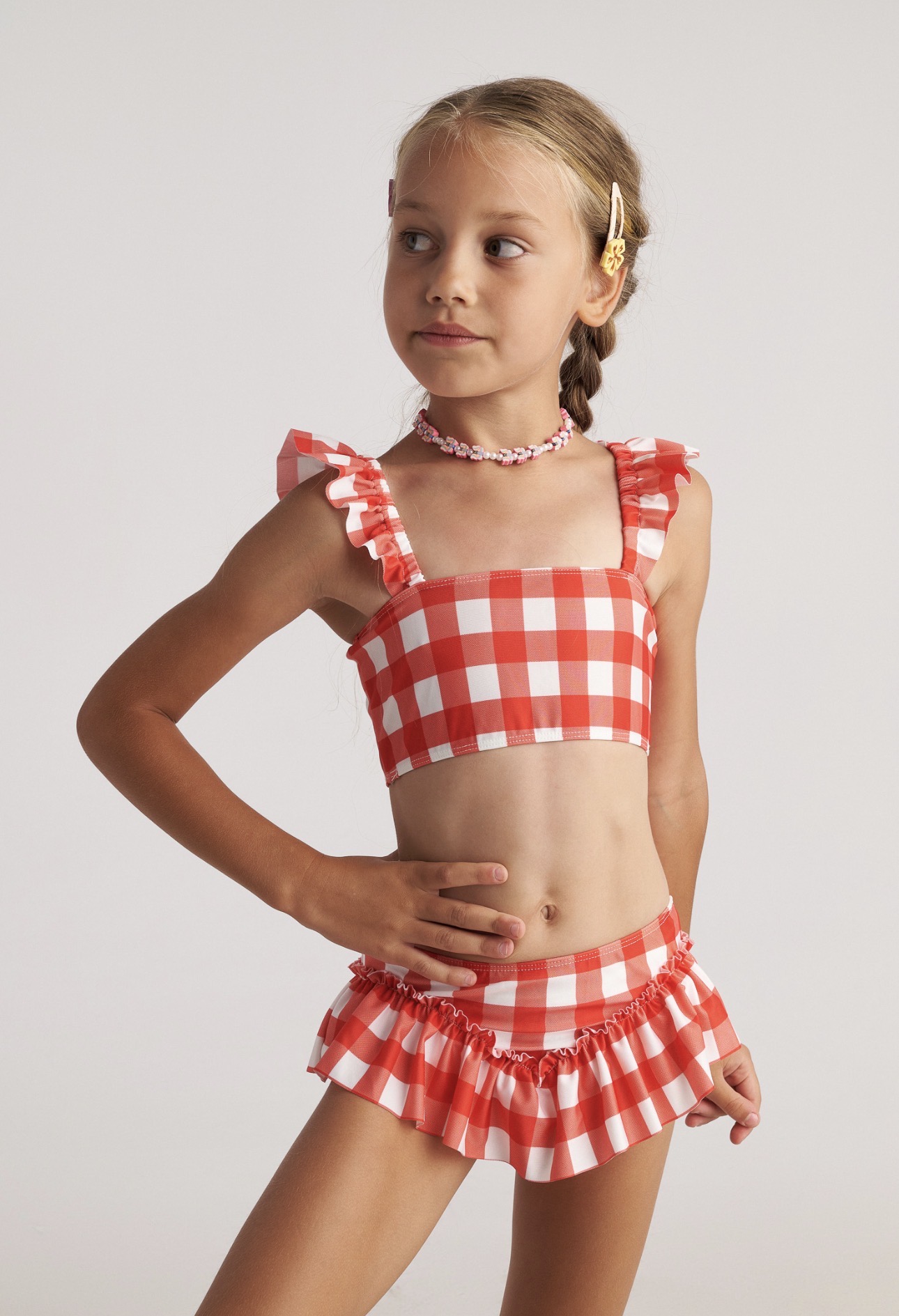 T7422 May Pic- Nic Vichy Ruffle Bikini