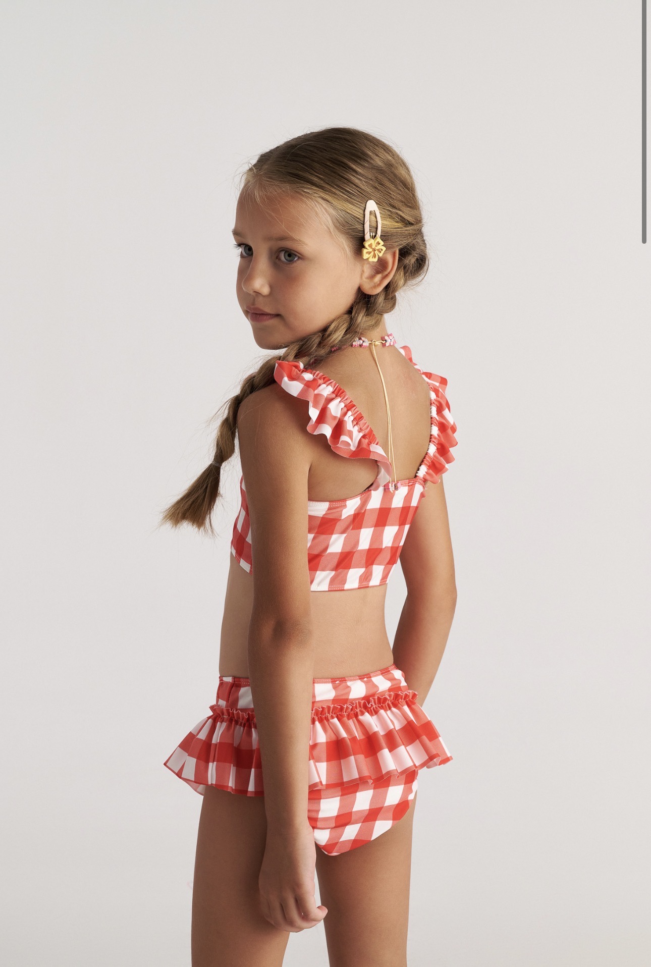 T7422 May Pic- Nic Vichy Ruffle Bikini - Image 2