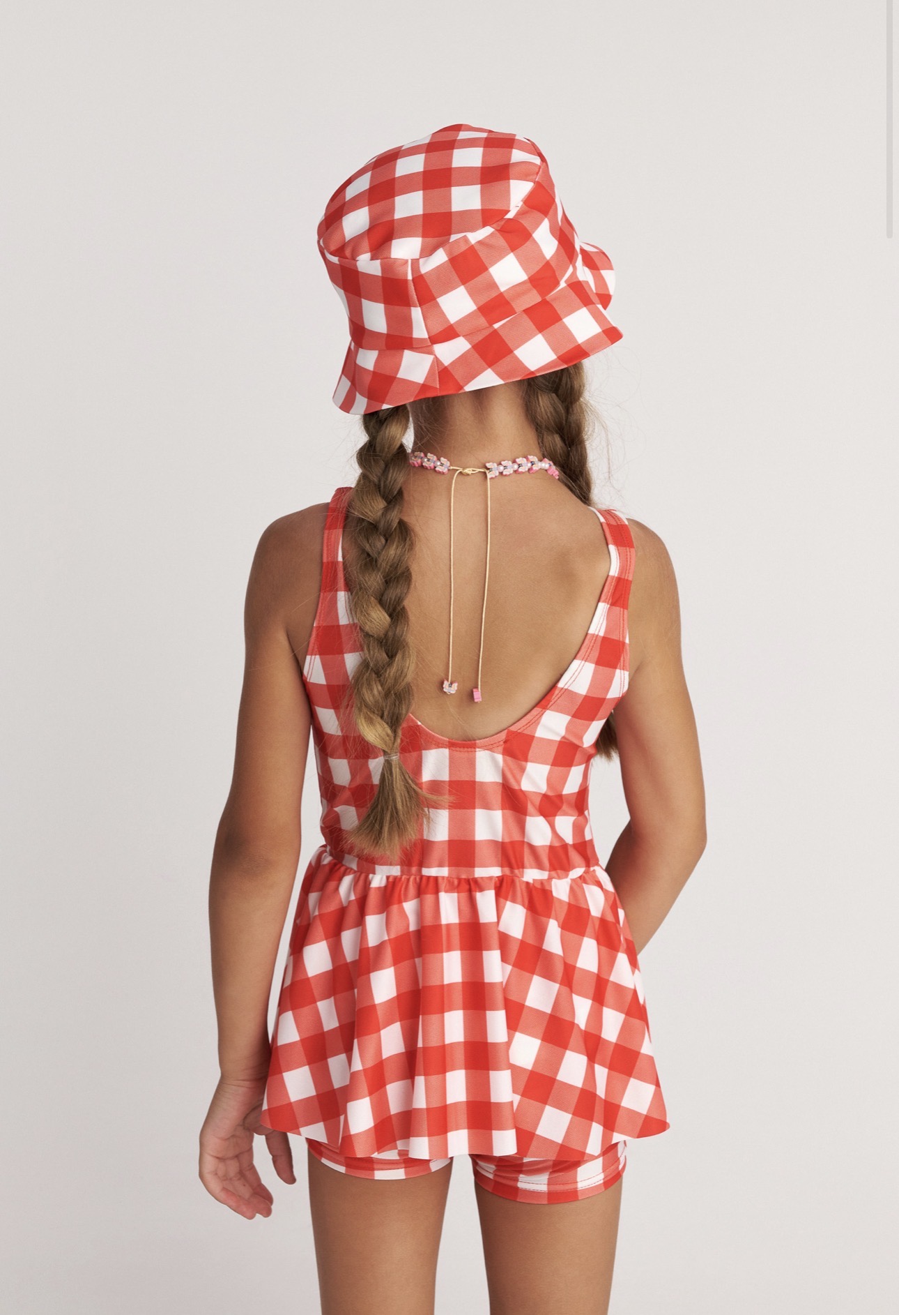 T7424 May Pic- Nic Vichy 70’s Skort Swimsuit - Image 2