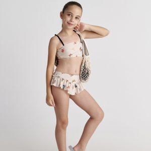 T7432 Butterfly Sky Allover Ruffle Bikini