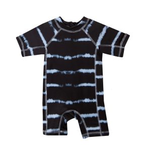 T6486 ELECTRIC WAVES TIE DYE ALLOVER SWIMSUIT BABY MINUS