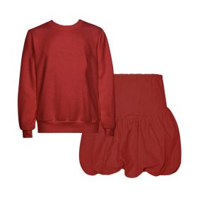 T6723 Monochrome Set – Sweater Top & Balloon Skirt