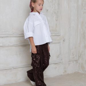 Παντελόνι Cargo από παγιέτα W25-A16022 Alice