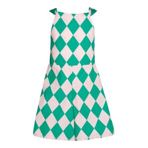 TWO IN A CASTLE T5004 ARLEQUIN QUEEN BACKLESS PLAYSUIT KID
