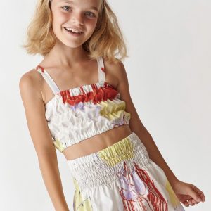 T5068 COLOURIA SET W/PRINTED TOP & SKIRT KID PLUS