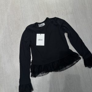 Μπλούζα με λεπτομέρεια δαντέλα Alice Μαυρη