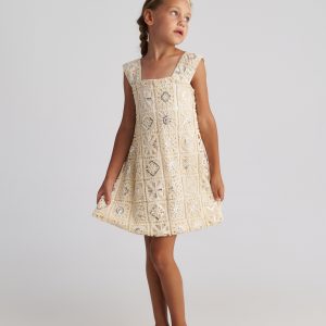 T7147 Santorini Crochet Mini Dress
