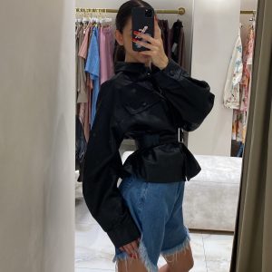 Jacket δερμάτινο μαύρο
