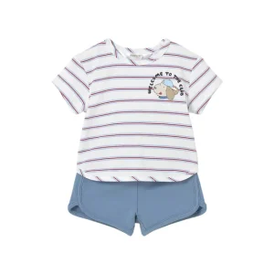 Σετ t-shirts και παντελόνι 1627 Λευκό Regular Fit