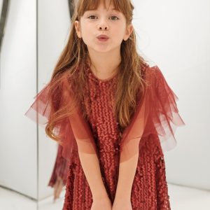T5641 POINSETTIA FAIRY SEQUINED DRESS KID