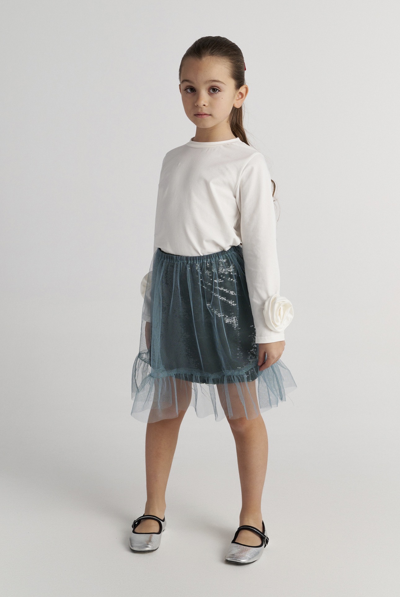 T7803 Basics Flower Top