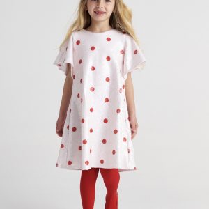 T7696 Polkaland Sequins Polka Dots Dress