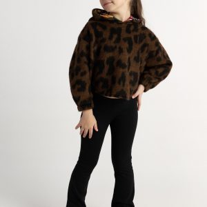 T7637 Wild Flowers Knitted Poncho And Cabana Leggings Set