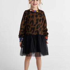 T7636 Wild Flowers Knitted Tutu Dress