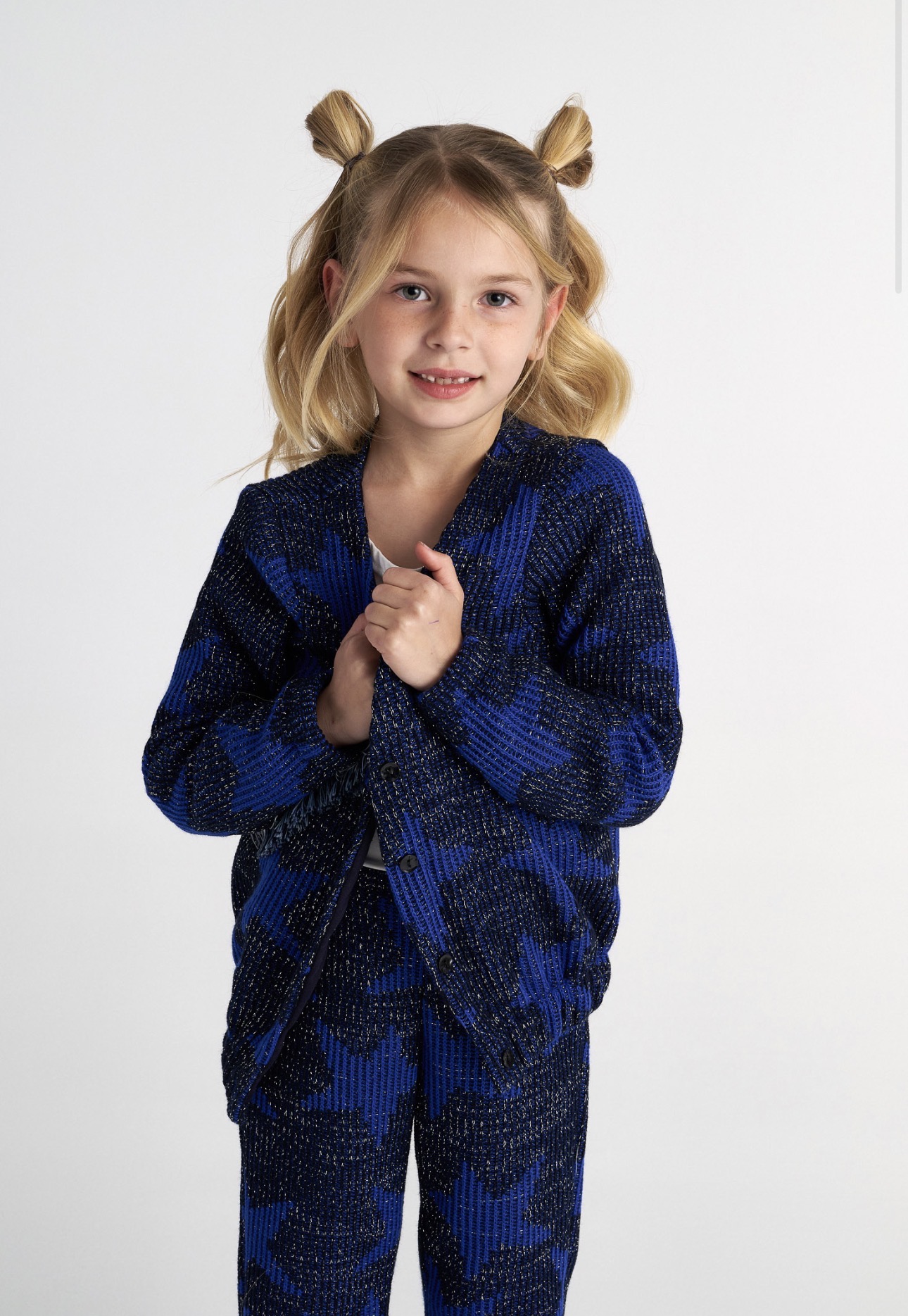T7549 Celestial Knitted Stars Cardigan For Kids