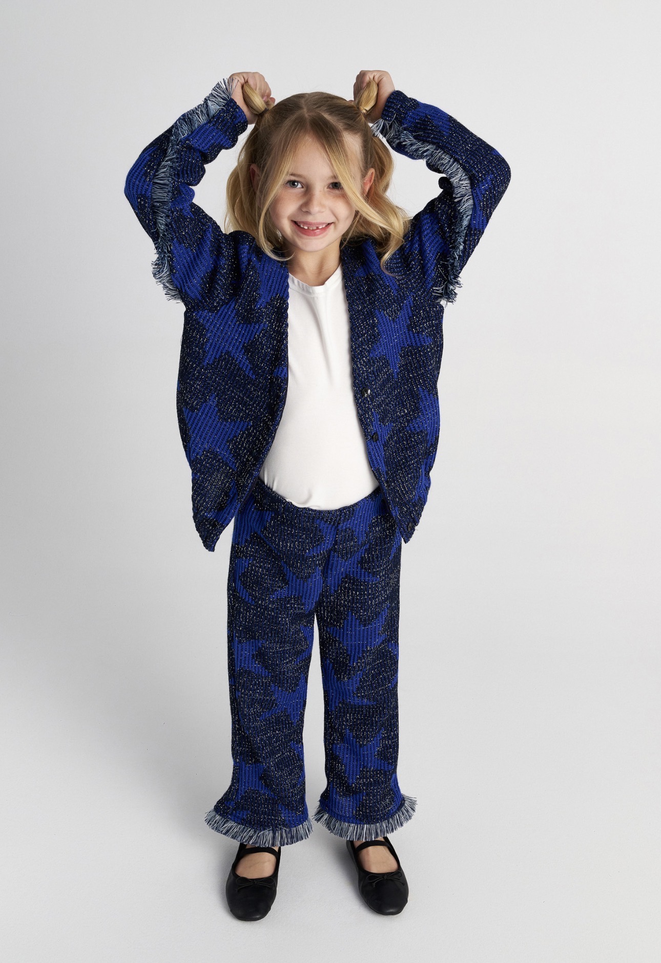 T7548 Celestial Knitted Stars PantsFor Kids