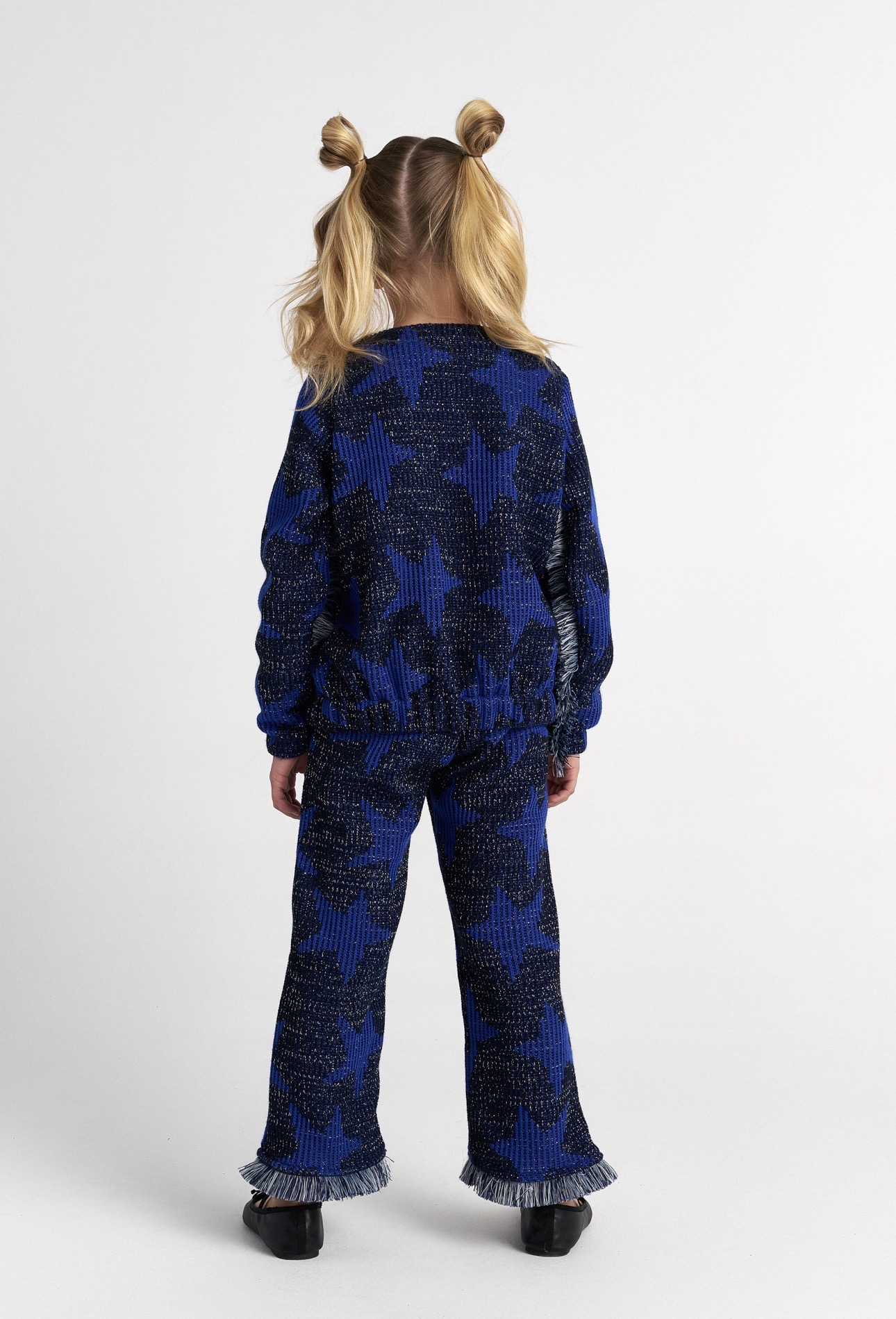 T7548 Celestial Knitted Stars PantsFor Kids - Image 2