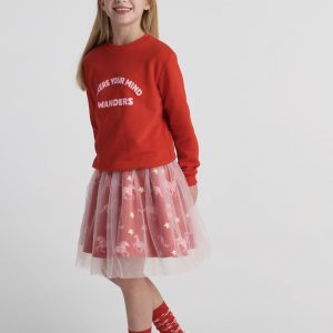 T7504 Magic Horses Set With Allover Print Tutu Skirt For Kids