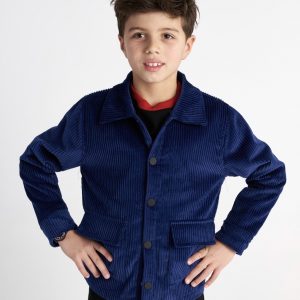 T7912 Deep Blue Cottle Army Jacket