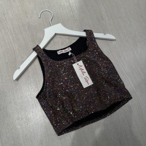 Melin Rose Crop Top με παγιέτα