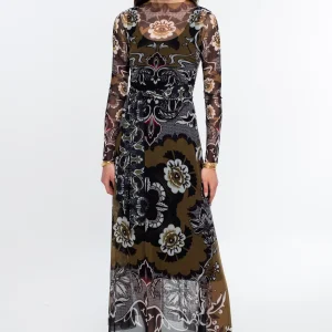BLOOM LONG DRESS - Mesh