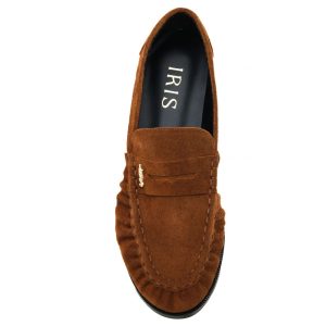 PLISSE Μοκασίνι ταμπά suede