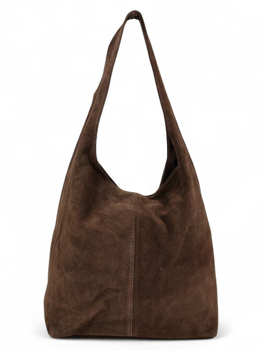 Leather Women's Shoulder Bag Suede Brown